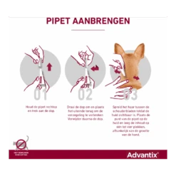 Advantix Spot On 40 - Tot 4kg - 0.4ml - Anti Vlooien En Tekenmiddel - 4 Pipetten -Flamingo Verkoop advantix spot on 3 1 2