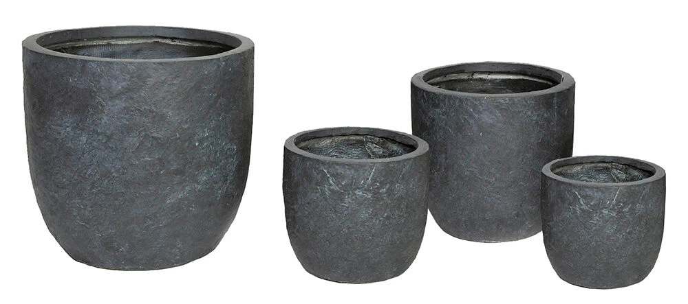 Bloempot Arizona Egg - D39 X H38cm - Donkergrijs 4 Bloempot Arizona Egg - D39 X H38cm - Donkergrijs - Afbeelding 2