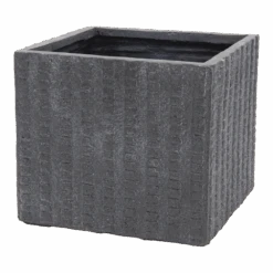 Plantenbak Arkansas Cubi - L21.5 X B21.5 X H23cm - Donkergrijs