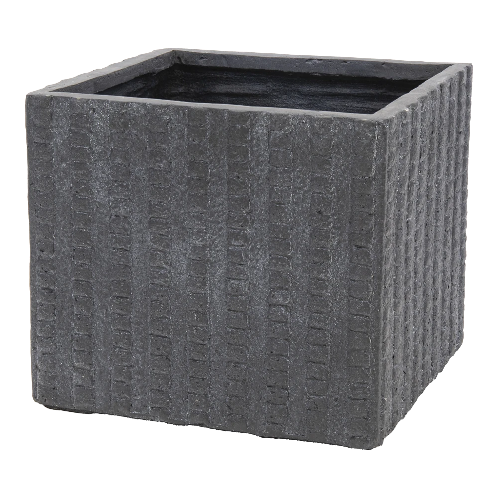Plantenbak Arkansas Cubi - L65 X B65 X H54cm - Donkergrijs 3 Plantenbak Arkansas Cubi - L65 X B65 X H54cm - Donkergrijs