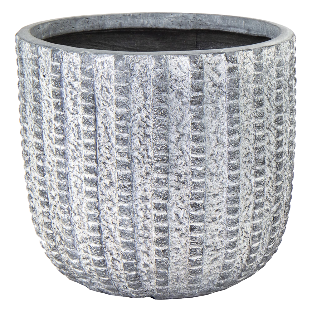 Bloempot Arkansas Egg Washed - D39 X H38cm - Lichtgrijs 3 Bloempot Arkansas Egg Washed - D39 X H38cm - Lichtgrijs