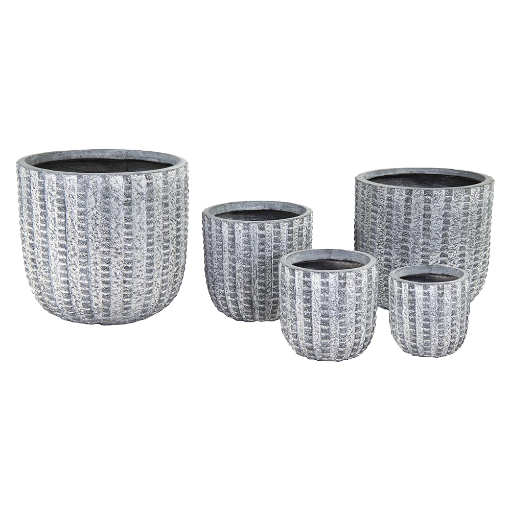 Bloempot Arkansas Egg Washed - D39 X H38cm - Lichtgrijs 4 Bloempot Arkansas Egg Washed - D39 X H38cm - Lichtgrijs - Afbeelding 2