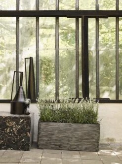 Capi Plantenbak Rechthoek Nature Rib NL - L73 X B39 X H32cm - Antraciet -Flamingo Verkoop bak rechthoek rib nl 73x39x32 antraciet plantenbak 6 11