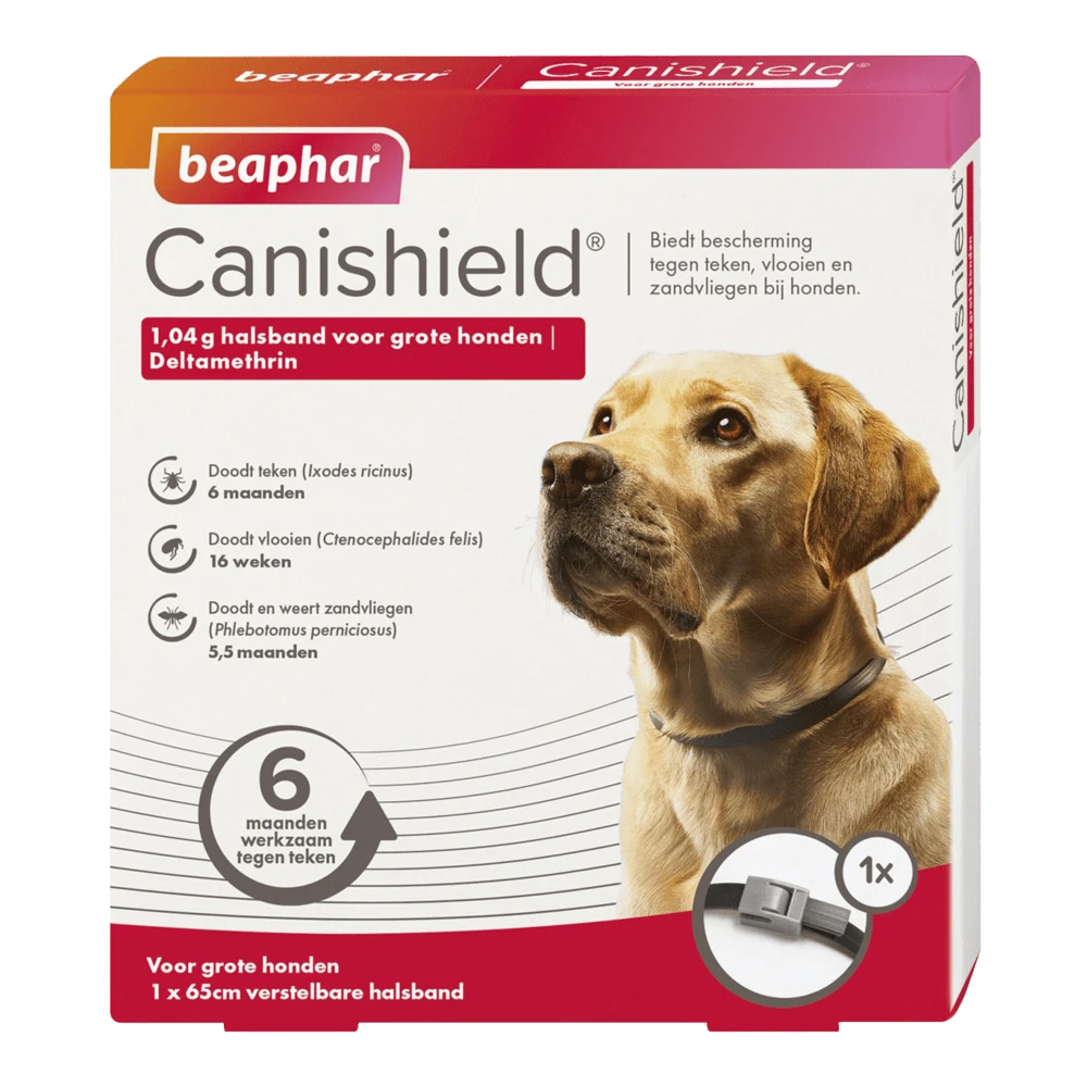 Beaphar Canishield Parasietenband Hond Groot - 1st - Anti Vlooien En Tekenmiddel 3 Beaphar Canishield Parasietenband Hond Groot - 1st - Anti Vlooien En Tekenmiddel