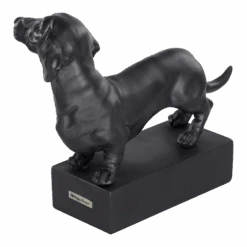 Beeldje Teckel - Hondenras Beeldje - Zwart - Happy House -Flamingo Verkoop beeldje teckel hondenras beeldje zwart happy house 2