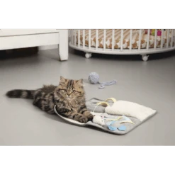 Beeztees Kattenspeelmat Weezy - Grijs - 40x40cm -Flamingo Verkoop beeztees kattenspeelmat weezy grijs 40x40cm 2 1