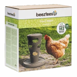 Beeztees Beezteez Voertoren - Kippenvoerbak - 30x30x36cm -Flamingo Verkoop beezteez voertoren kippenvoerbak 30x30x36cm 4