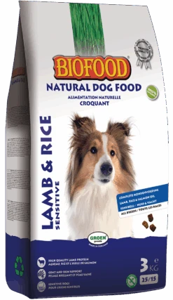 Biofood Lam En Rijst - Hondenvoer - 3kg