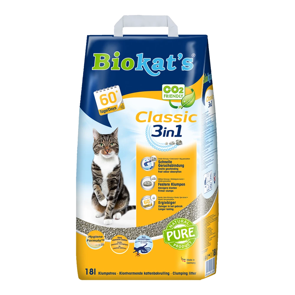 Biokat's Classic 3in1 - Kattenbakvulling - 18L 3 Biokat's Classic 3in1 - Kattenbakvulling - 18L