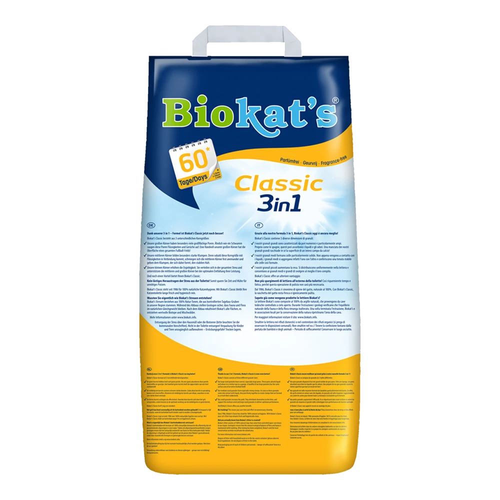 Biokat's Classic 3in1 - Kattenbakvulling - 18L 4 Biokat's Classic 3in1 - Kattenbakvulling - 18L - Afbeelding 2