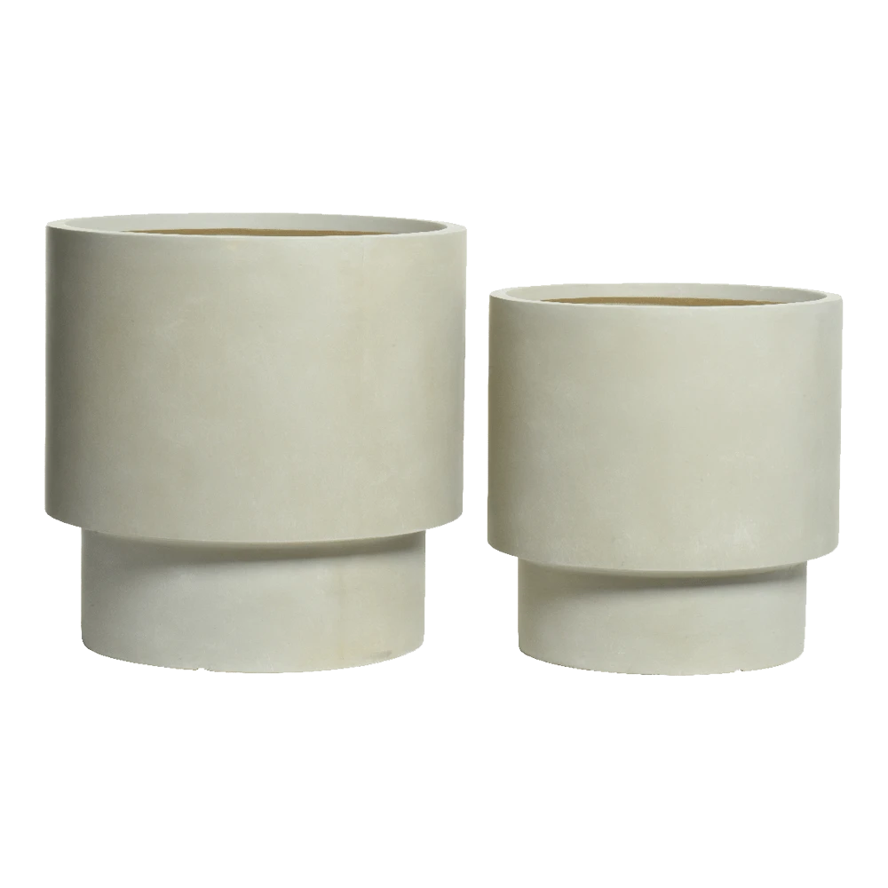 Bloempot Alexis - D44 X H44cm - Beige 4 Bloempot Alexis - D44 X H44cm - Beige - Afbeelding 2