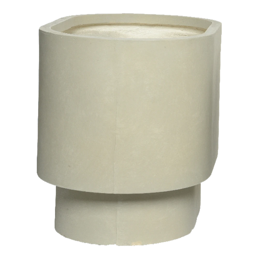 Bloempot Alexis Ovaal - L32 X B20 X H24cm - Beige 5 Bloempot Alexis Ovaal - L32 X B20 X H24cm - Beige - Afbeelding 3