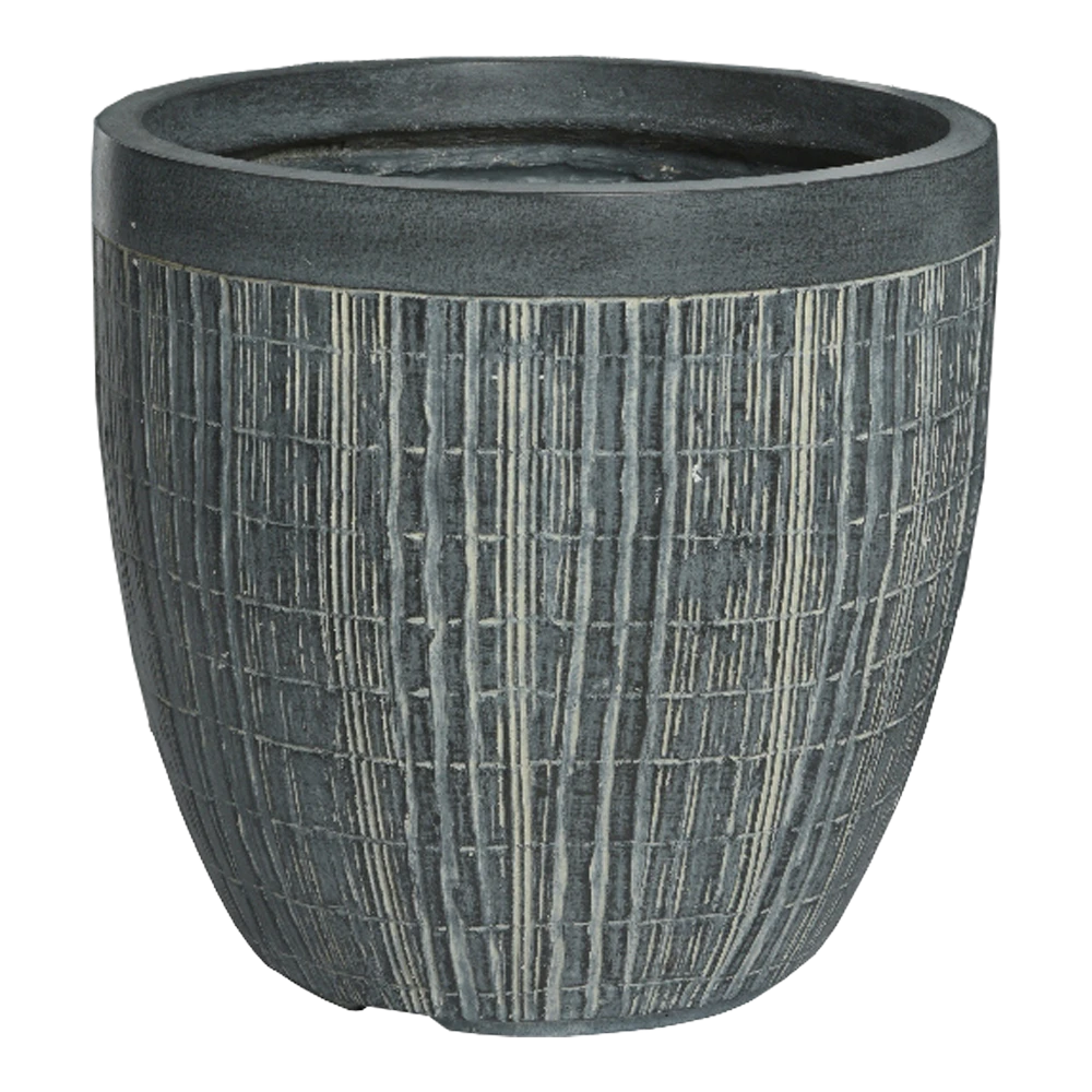 Bloempot Bryan - D31 X H31cm - Grijs 3 Bloempot Bryan - D31 X H31cm - Grijs