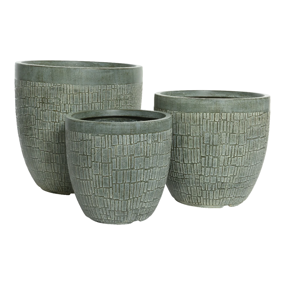 Bloempot Dean - D31 X H31cm - Groen 4 Bloempot Dean - D31 X H31cm - Groen - Afbeelding 2