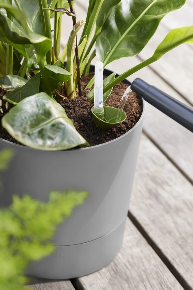 Bloempot Elho Greensense Aqua Care Rond - D30 X H29cm - Licht Beton 8 Bloempot Elho Greensense Aqua Care Rond - D30 X H29cm - Licht Beton - Afbeelding 6