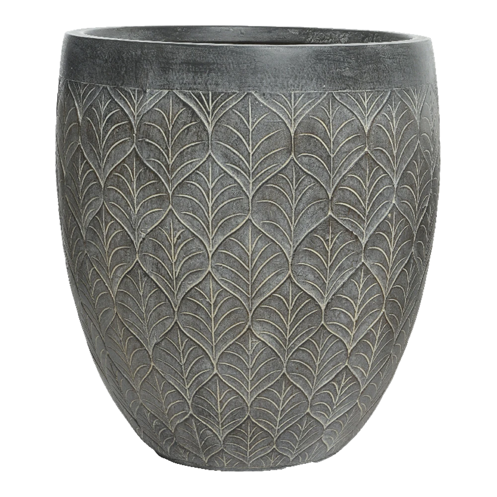 Bloempot Ella - D31 X H33cm - Grijs 3 Bloempot Ella - D31 X H33cm - Grijs