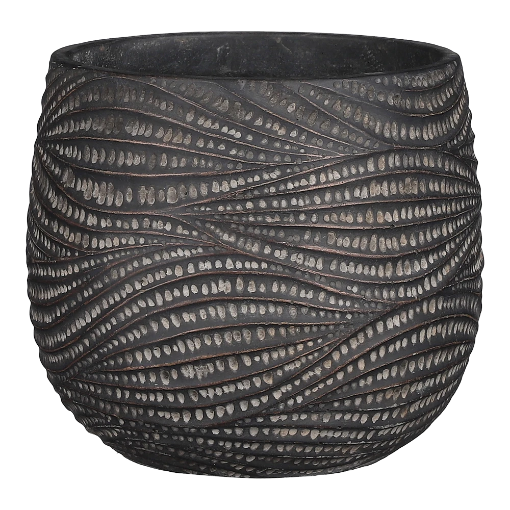 Bloempot Hendrick - D19 X H17cm - Bruin 3 Bloempot Hendrick - D19 X H17cm - Bruin