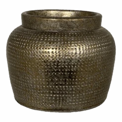 Bloempot Marrakesh - D27 X H25cm - Zilver Goud