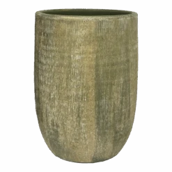 Bloempot Miami Hoog - D23 X H30cm - Groen Cement