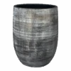 Bloempot Miami Hoog - D23 X H30cm - Zwart Cement -Flamingo Verkoop bloempot miami hoog d23xh30cm zwart cement bloempot 1 1