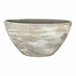 Bloempot Miami Ovaal - L30 X D13 X H17cm - Grijs