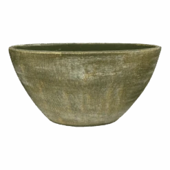 Bloempot Miami Ovaal - L41 X D19 X H22cm - Groen Cement