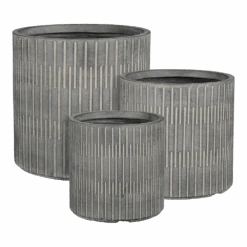 Bloempot Oslo - D44,5 X H44cm - Zwart-grijs -Flamingo Verkoop bloempot oslo grijs zwart bloempot 2 1