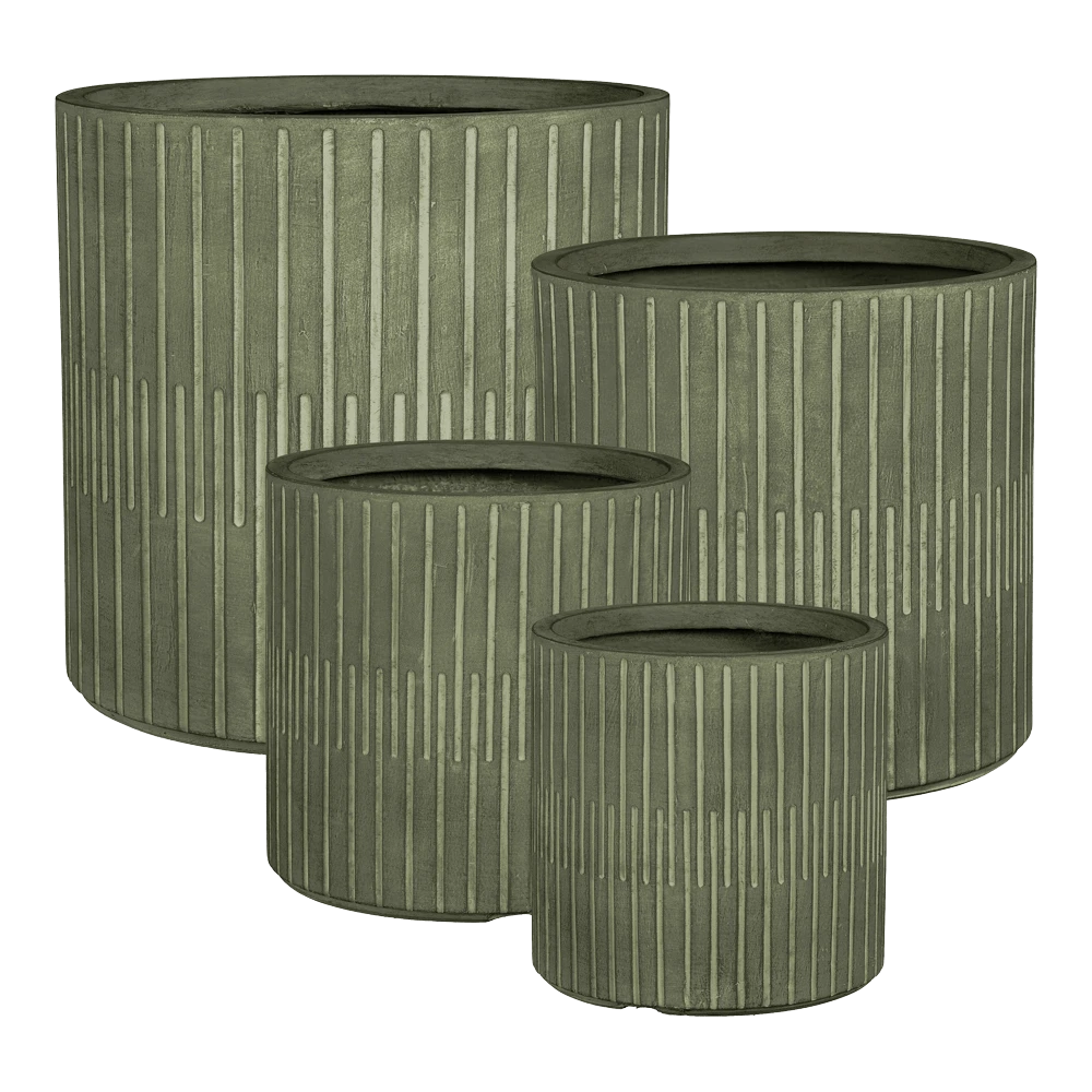 Bloempot Oslo - D31 X H30,5cm - Groen 4 Bloempot Oslo - D31 X H30,5cm - Groen - Afbeelding 2