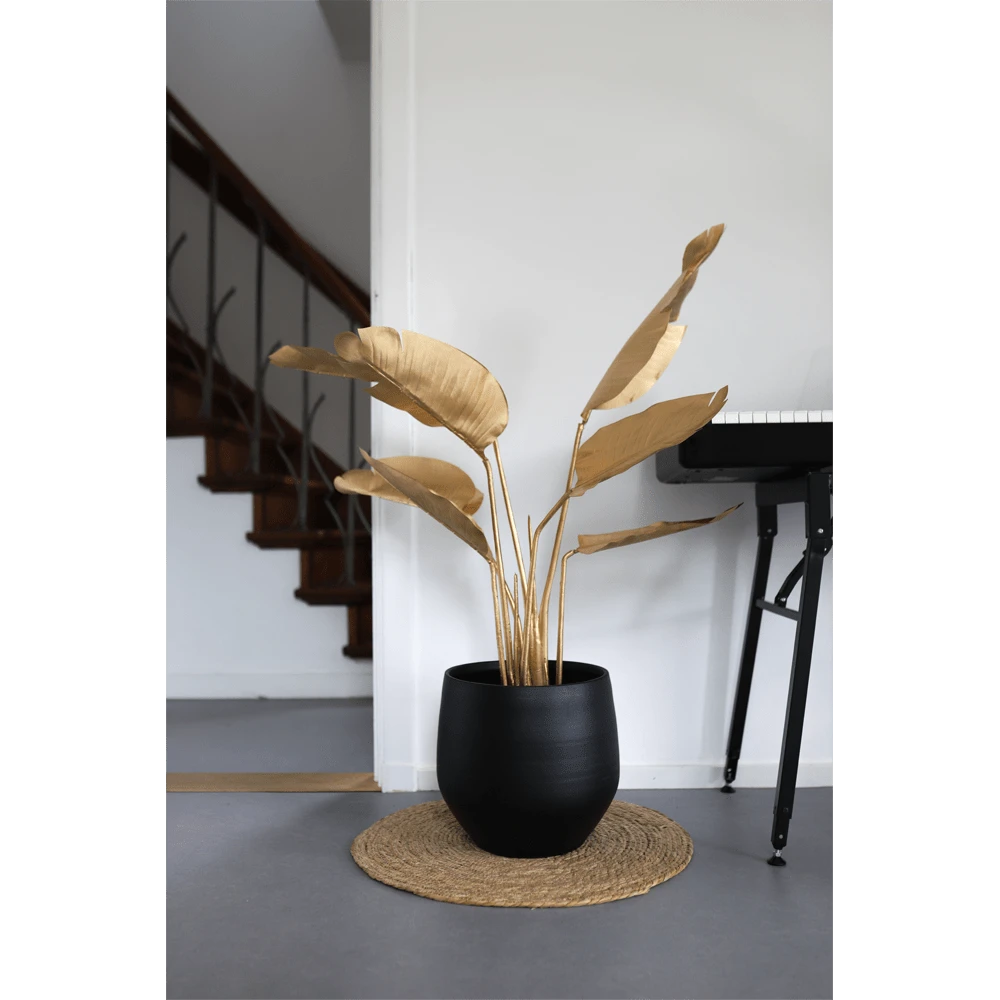 Bloempot Petra - D23 X H20cm - Mat Zwart 5 Bloempot Petra - D23 X H20cm - Mat Zwart - Afbeelding 3