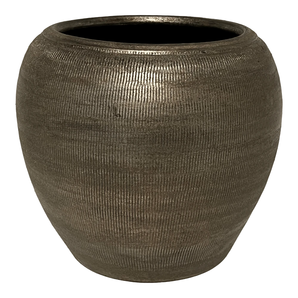 Bloempot Phoenix - D24 X H22cm - Zilver 3 Bloempot Phoenix - D24 X H22cm - Zilver