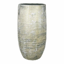 Bloempot Steef Hoog - D26 X H50cm - Creme Groen