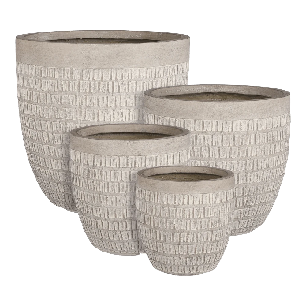 Bloempot Tallinn - D31 X H31cm - Taupe 3 Bloempot Tallinn - D31 X H31cm - Taupe