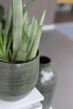 Bloempot Tokio - D20 X H18cm - Groen -Flamingo Verkoop bloempot tokio klein groen bloempot 2 1