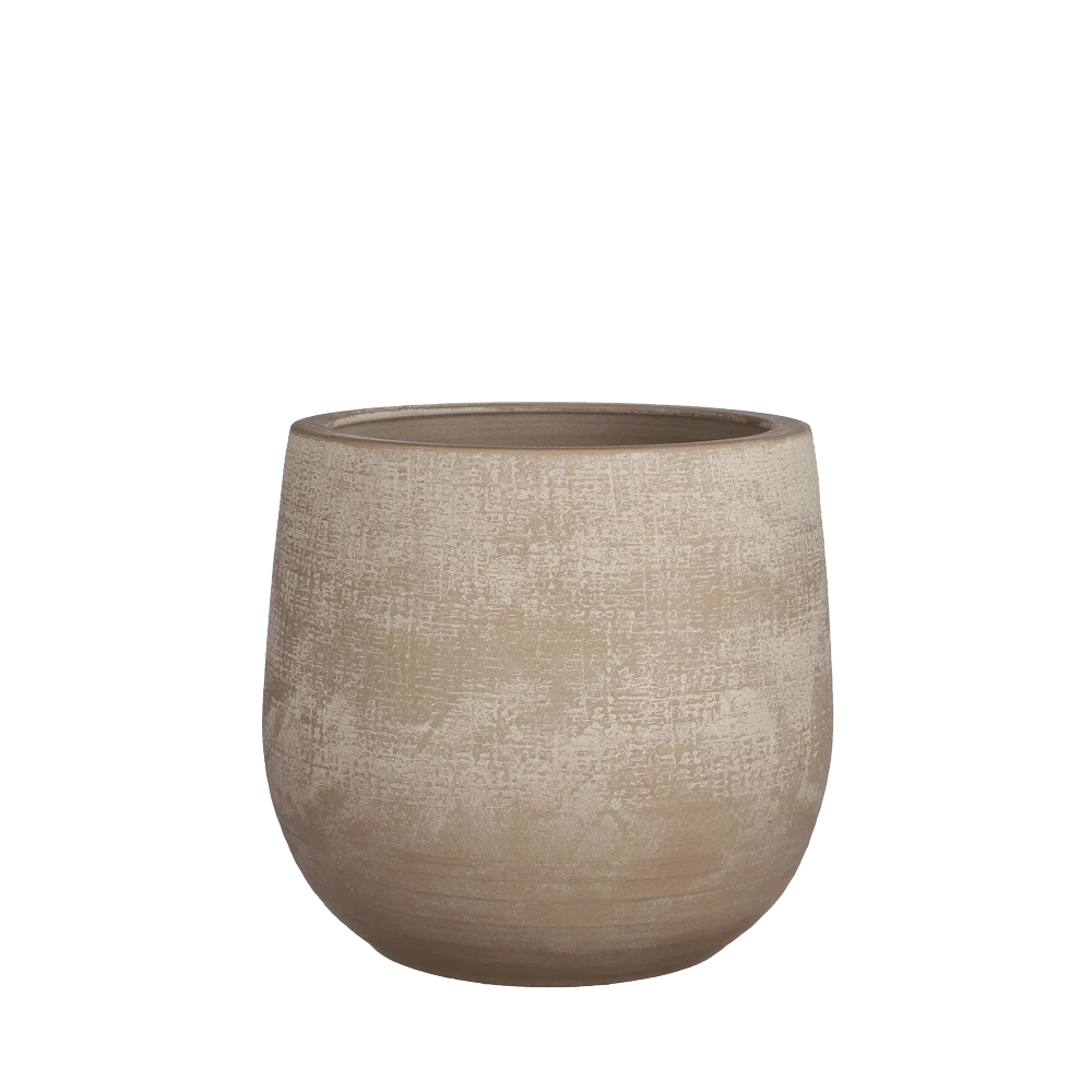 Bloempot Victor - H19 X D21cm - Beige 3 Bloempot Victor - H19 X D21cm - Beige