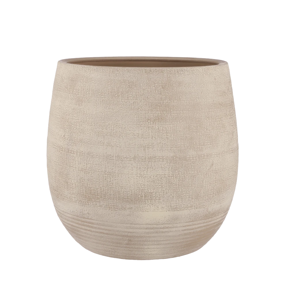 Bloempot Victor - H45 X D49cm - Beige 3 Bloempot Victor - H45 X D49cm - Beige