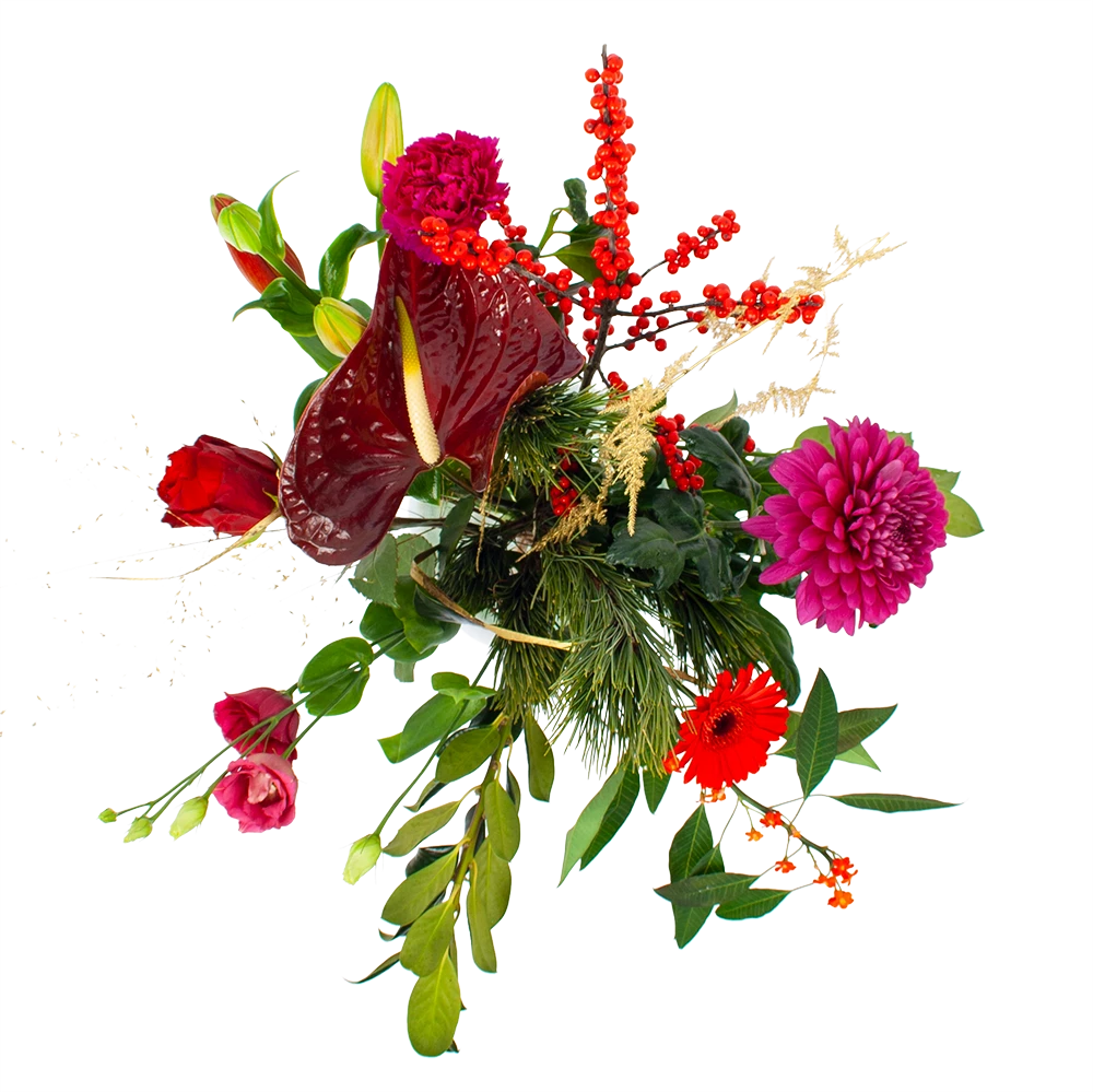 Boeket Liefdevolle Kerst Middel 4 Boeket Liefdevolle Kerst Middel - Afbeelding 2