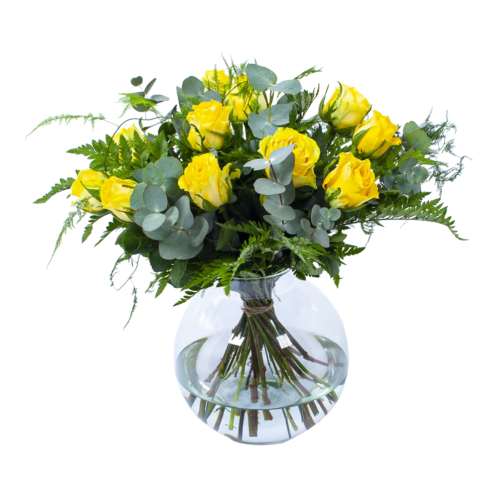 Boeket Rosa Geel Klein 3 Boeket Rosa Geel Klein