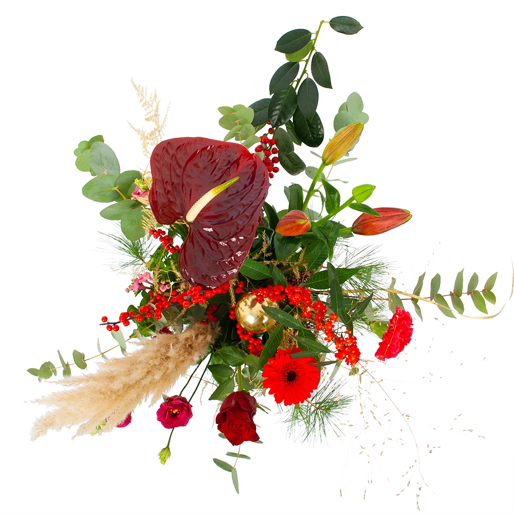 Boeket Winterse Pluim Middel 4 Boeket Winterse Pluim Middel - Afbeelding 2