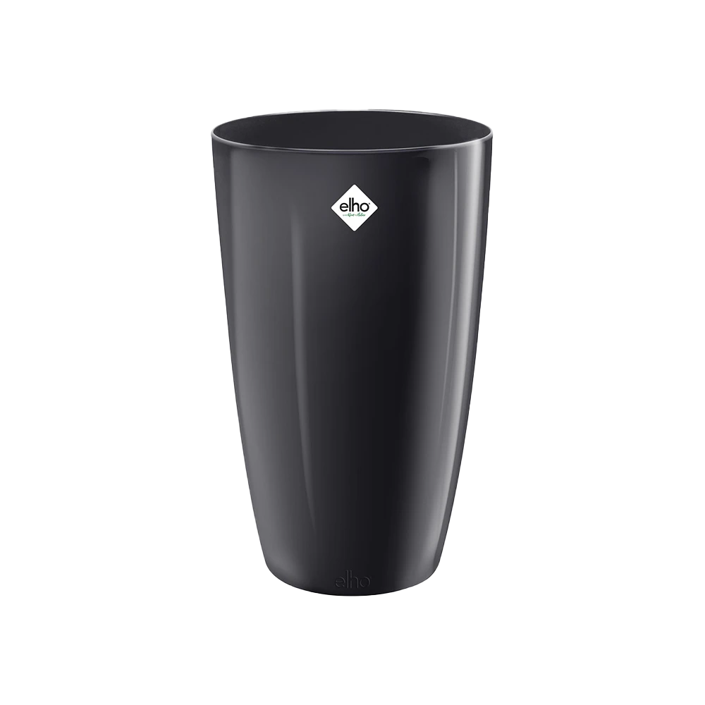 Bloempot Elho Brussels Diamond Rond Hoog 27cm - Metallic Zwart 4 Bloempot Elho Brussels Diamond Rond Hoog 27cm - Metallic Zwart - Afbeelding 2