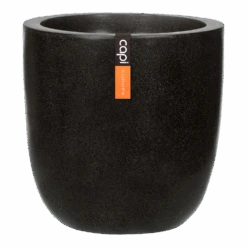 Capi Bloempot Bol Lux Terrazo - D54 X H52cm - Zwart