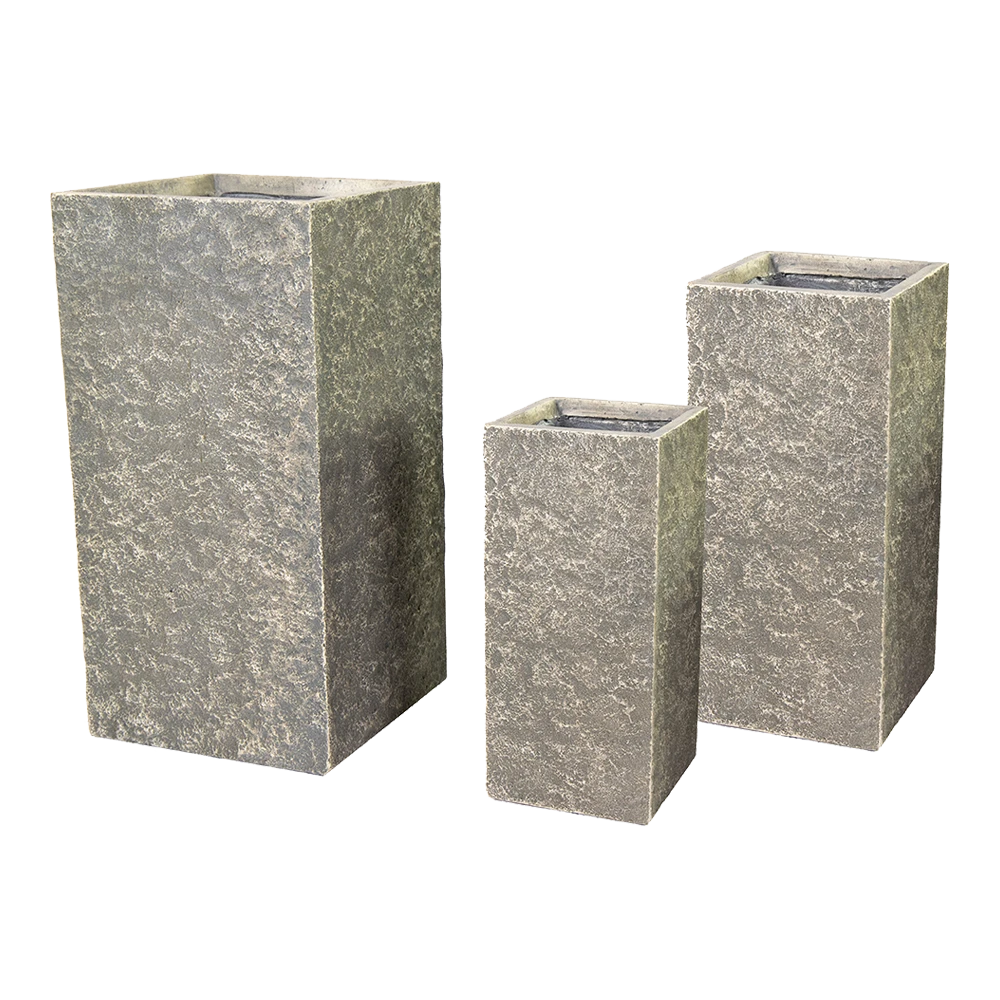 Plantenbak Colorado Cubihi - L21 X B21 X H50cm - Grijs 4 Plantenbak Colorado Cubihi - L21 X B21 X H50cm - Grijs - Afbeelding 2