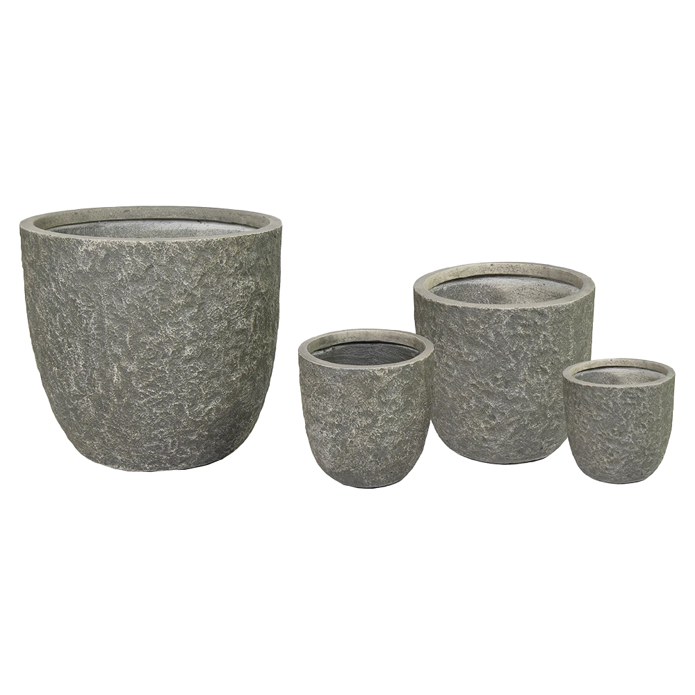 Bloempot Colorado Egg - D25 X H25cm - Grijs 4 Bloempot Colorado Egg - D25 X H25cm - Grijs - Afbeelding 2