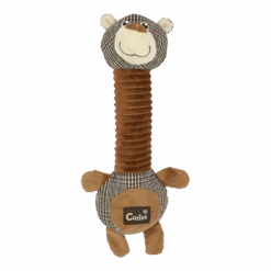 Flamingo Cozies Pluche Beer Met Squeaker - Bruin - 38cm