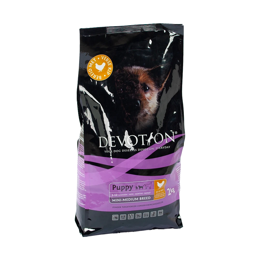 Devotion Puppy Mini/Medium Met Kip En Rijst - 2kg - Hondenvoer 3 Devotion Puppy Mini/Medium Met Kip En Rijst - 2kg - Hondenvoer