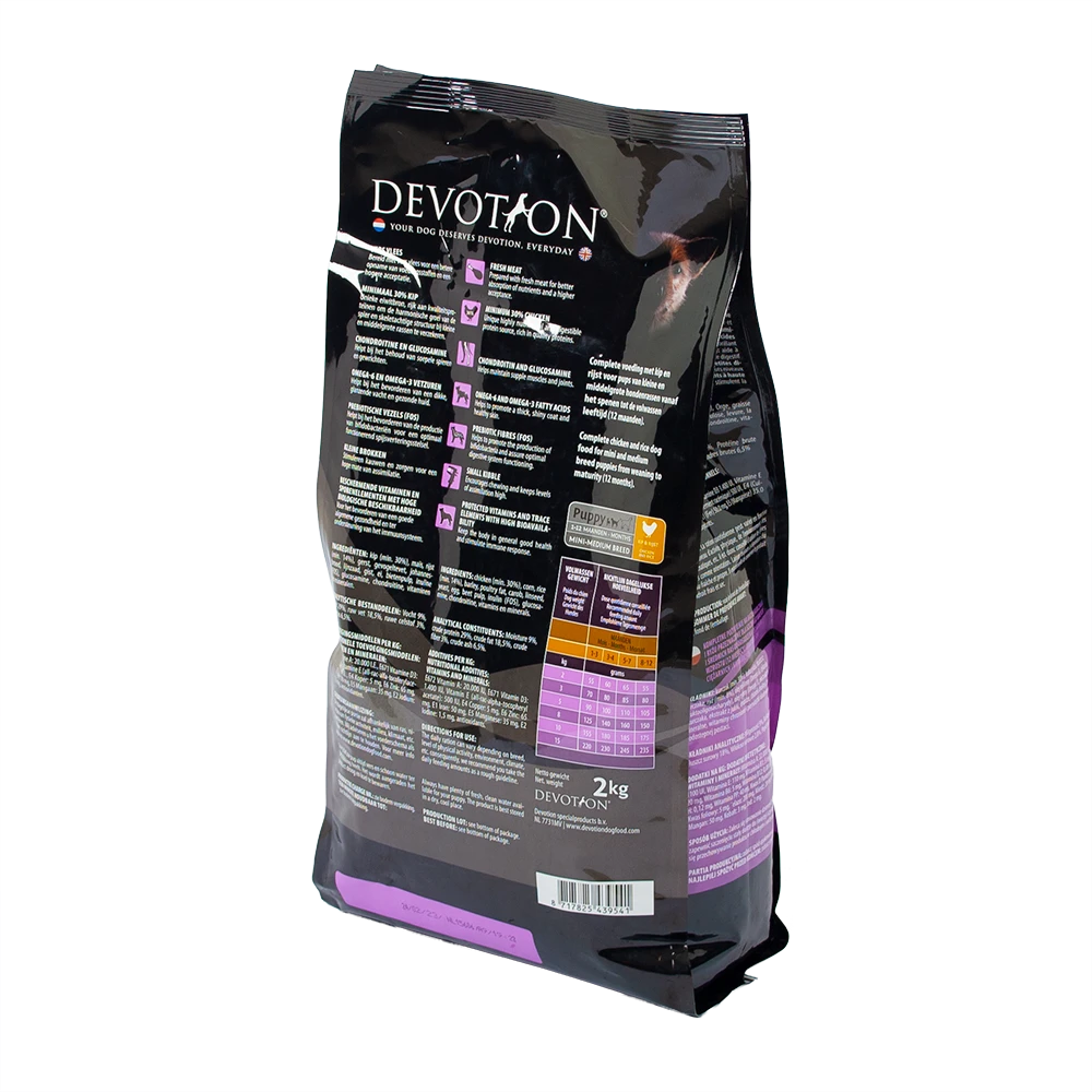 Devotion Puppy Mini/Medium Met Kip En Rijst - 2kg - Hondenvoer 4 Devotion Puppy Mini/Medium Met Kip En Rijst - 2kg - Hondenvoer - Afbeelding 2