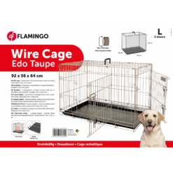 Flamingo Draadkooi Ebo Taupe - L - 56x92x64cm - Hondenbench -Flamingo Verkoop draadkooi ebo taupe l 56x92x64cm hondenbench 5