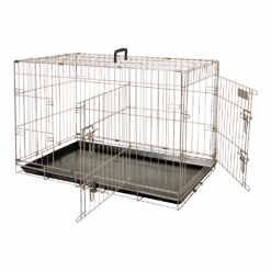 Flamingo Verkoop -Flamingo Verkoop draadkooi ebo taupe m 47x77x55cm hondenbench 2