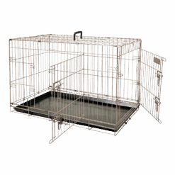 Flamingo Verkoop -Flamingo Verkoop draadkooi ebo taupe s 43x61x50cm hondenbench 2