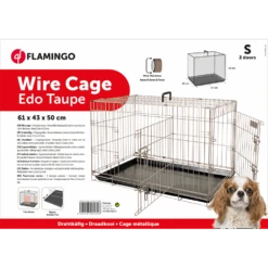 Flamingo Draadkooi Ebo Taupe - S - 43x61x50cm - Hondenbench -Flamingo Verkoop draadkooi ebo taupe s 43x61x50cm hondenbench 5