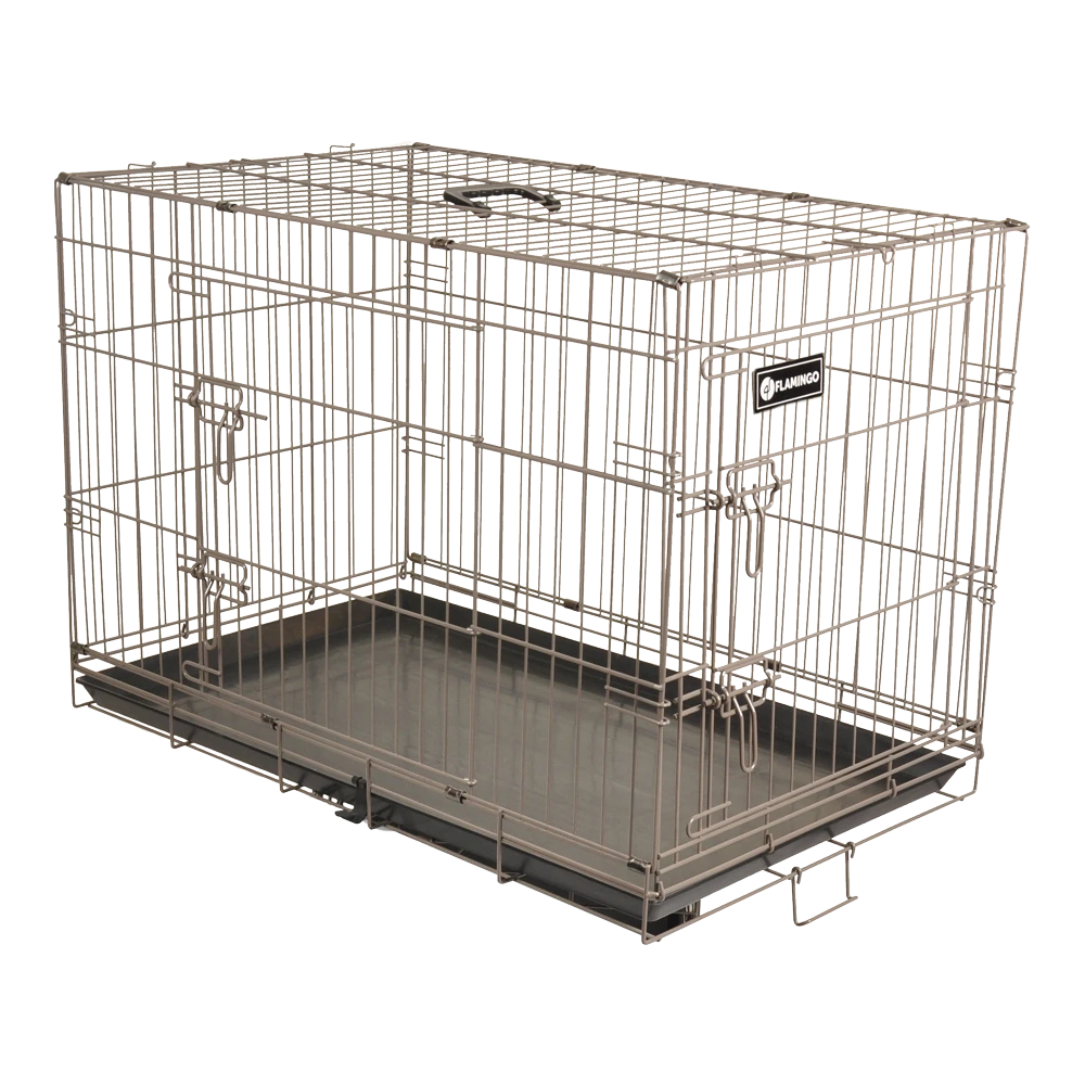 Flamingo Draadkooi Ebo Taupe - XL - 70x109x77cm - Hondenbench 3 Flamingo Draadkooi Ebo Taupe - XL - 70x109x77cm - Hondenbench